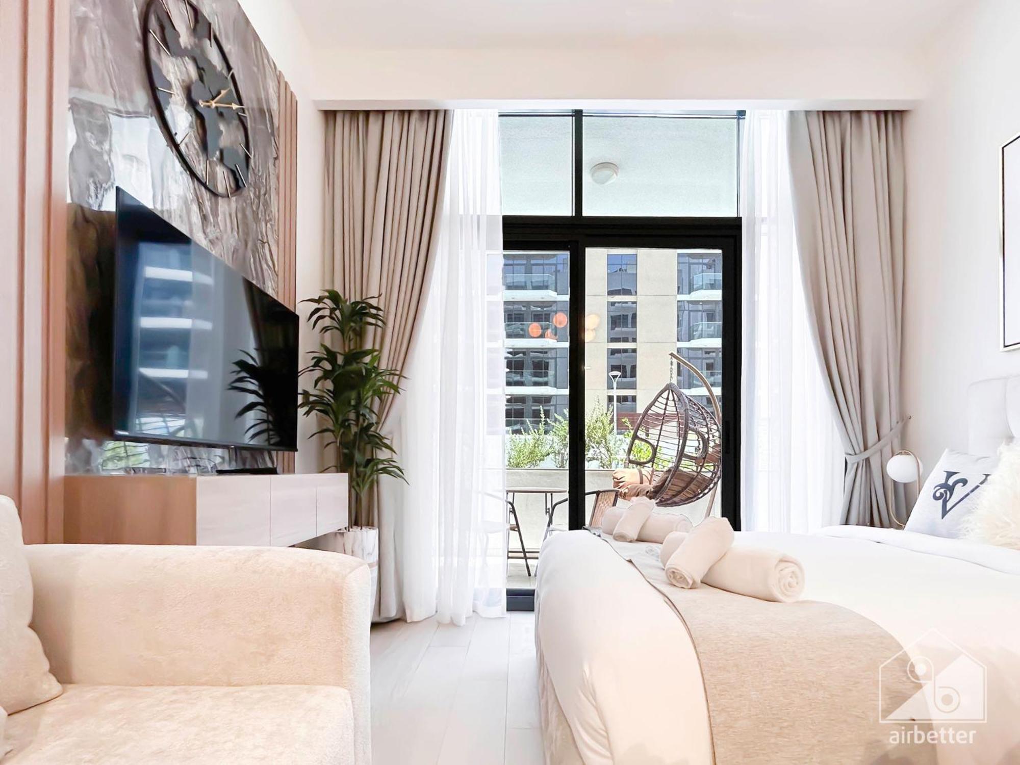 Charming Studio With Balcony In Azizi Riviera Dubai Esterno foto