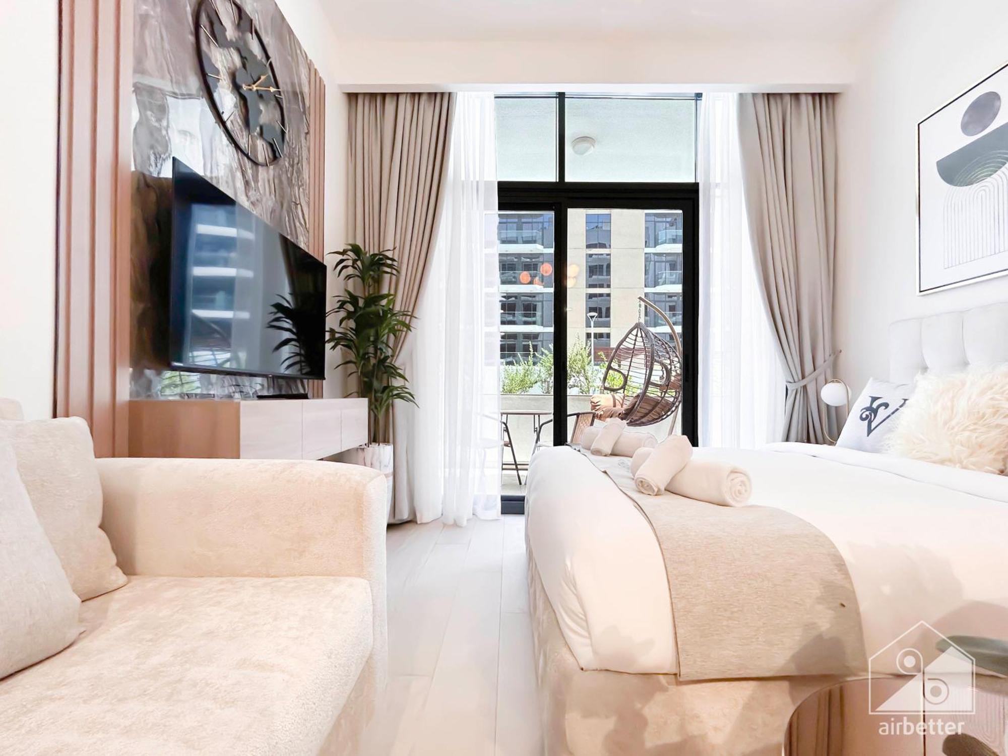 Charming Studio With Balcony In Azizi Riviera Dubai Esterno foto