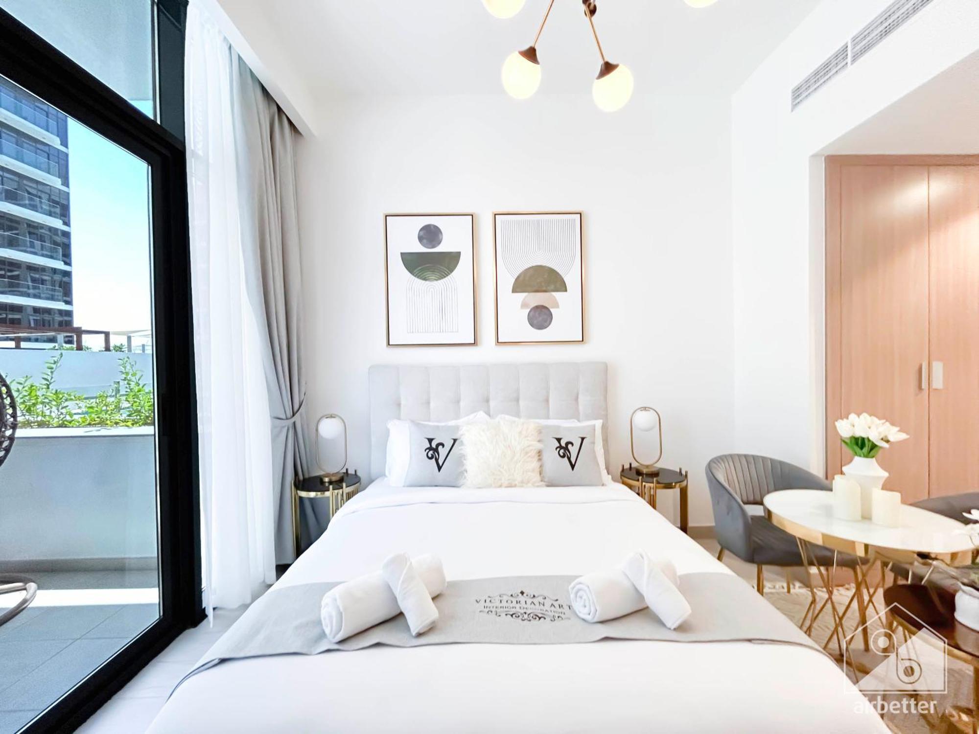 Charming Studio With Balcony In Azizi Riviera Dubai Esterno foto